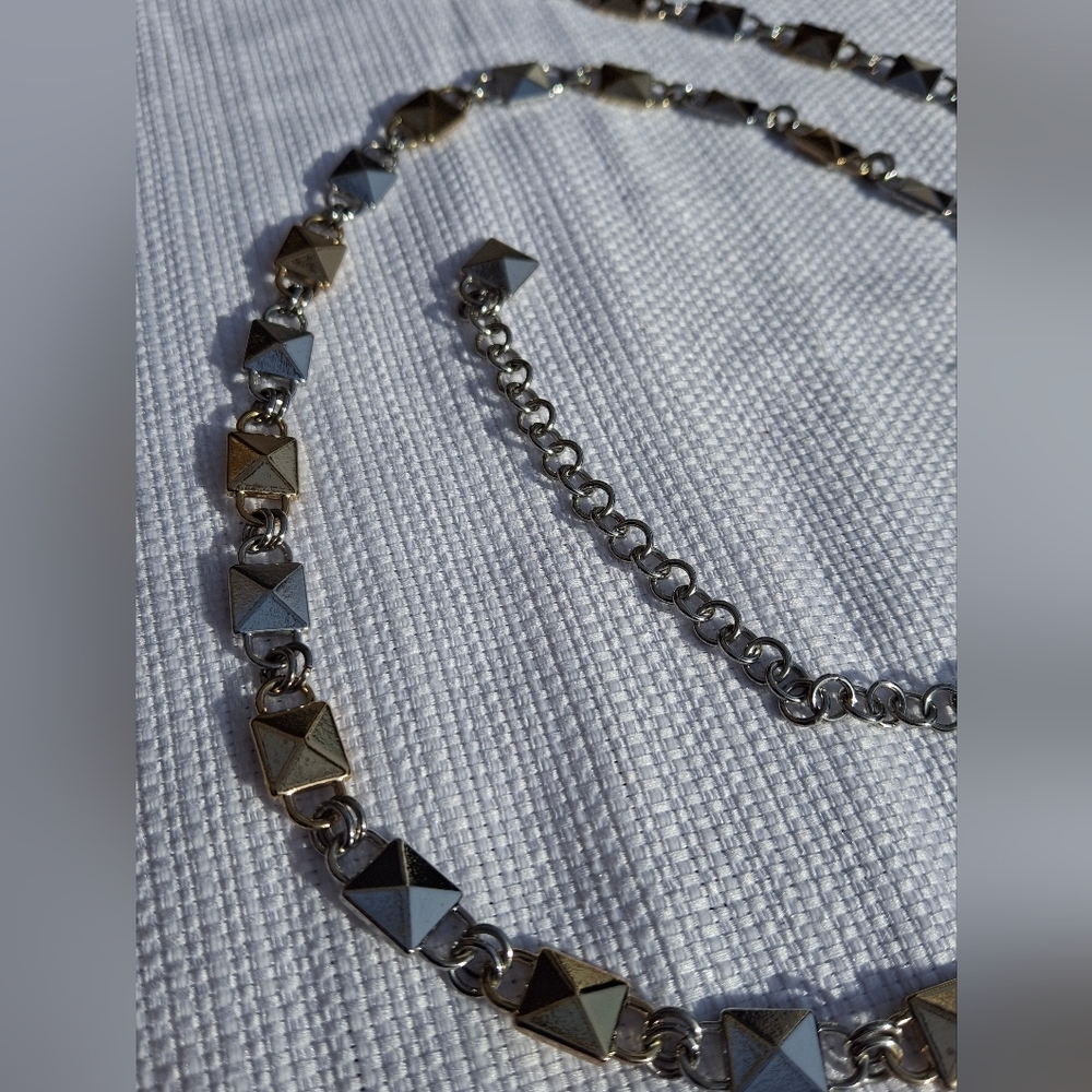 Studded Gold and Silver Chain Belt Or Necklace